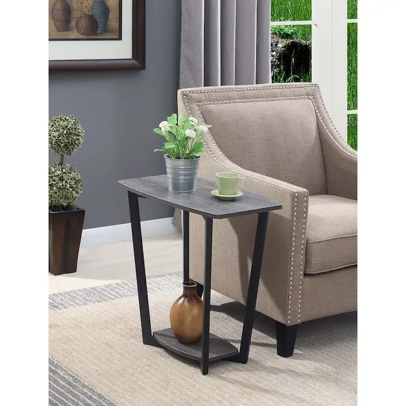 Convenience Concepts Graystone End Table with Shelf