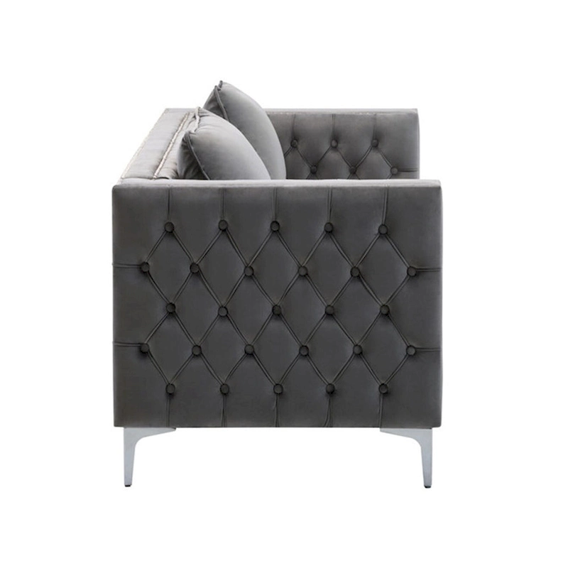 Velvet Fabric Sofa Loveseat Living Room Set