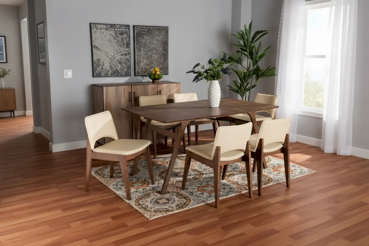 Mid-Century Modern 7-Piece Dining Set
