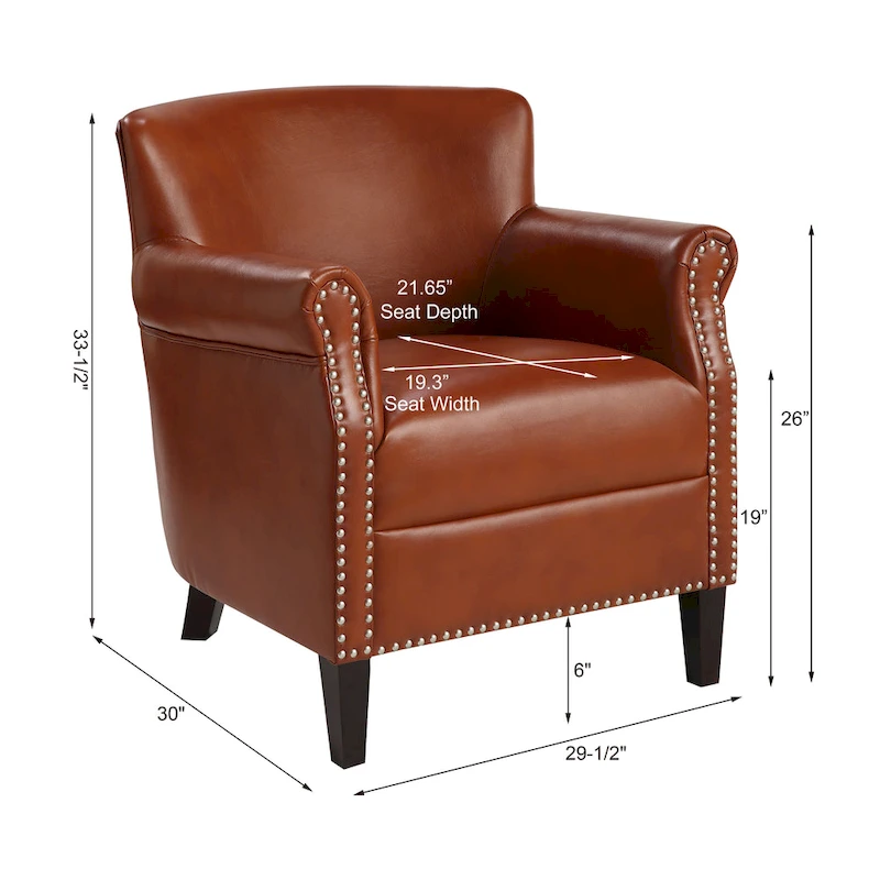 Hendrick Faux Leather Club Chair by Greyson Living