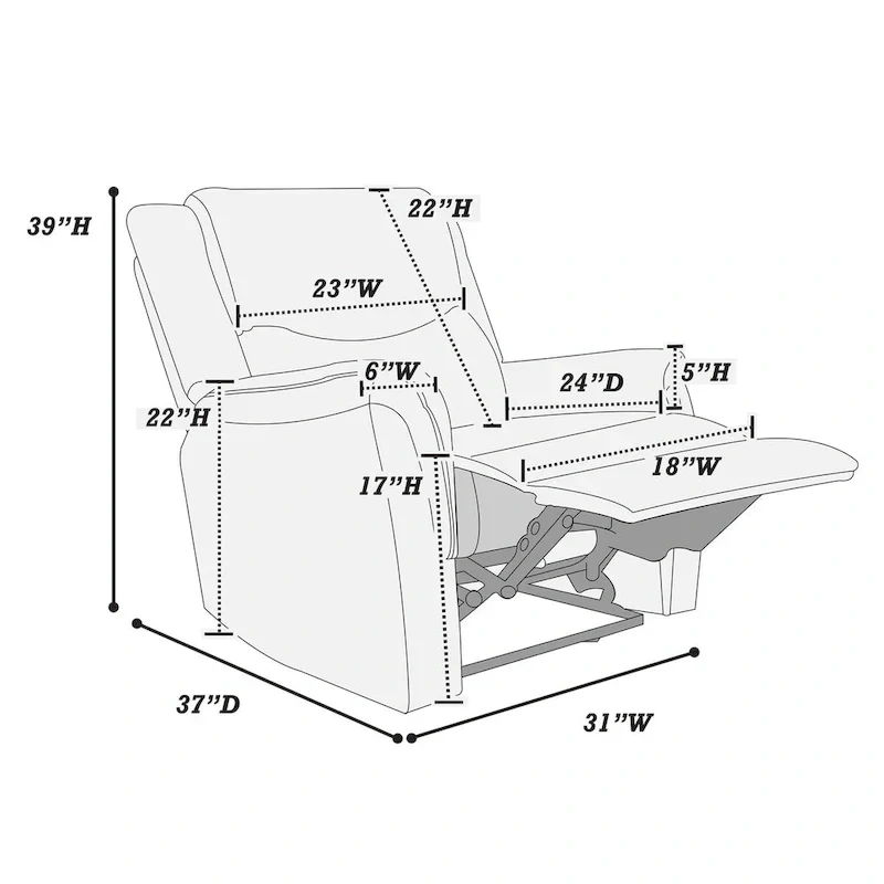 Poundex Single Recliner