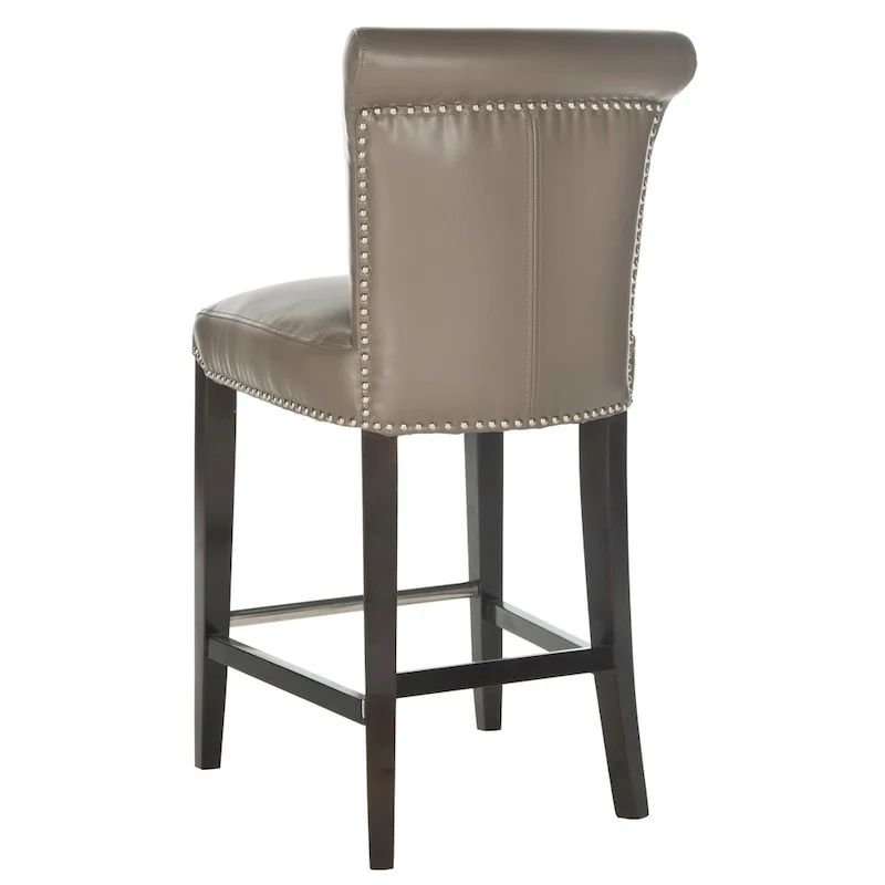 Black Faux Leather 23-inch Counter Stool - 18.7 W x 23 D x 36.4 H - 19Wx23Dx36H