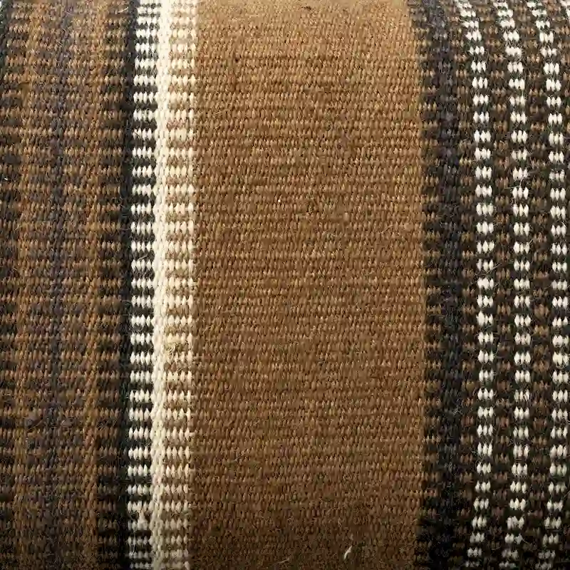 Greenfield I Brown & Beige Patterned Jute w/ Wood Frame Accent Bench - 59W x 14.3D x 19H