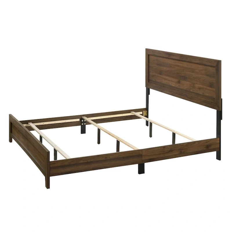 Linette 6 Piece Cherry Brown Panel Bedroom Set