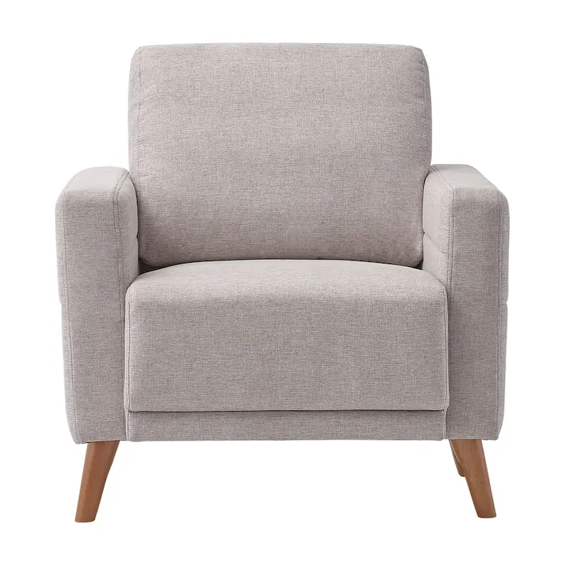 Clara Modern Armchair, Light Grey