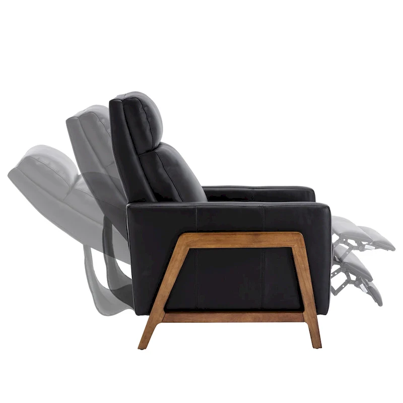Top Grain Leather Push Back Recliner