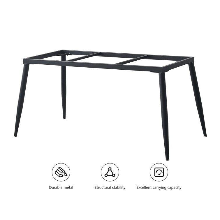 70.8 inch rectangular white kitchen dining table, with a sintered stone marble tabletop, metal legs