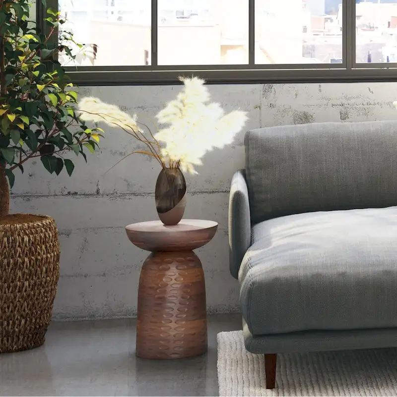Solid Wood Accent Table - 12.6