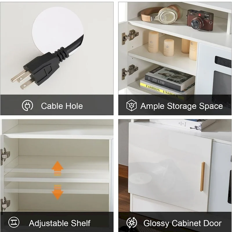 70Fireplace Entertainment Center with 36 Electric Fireplace