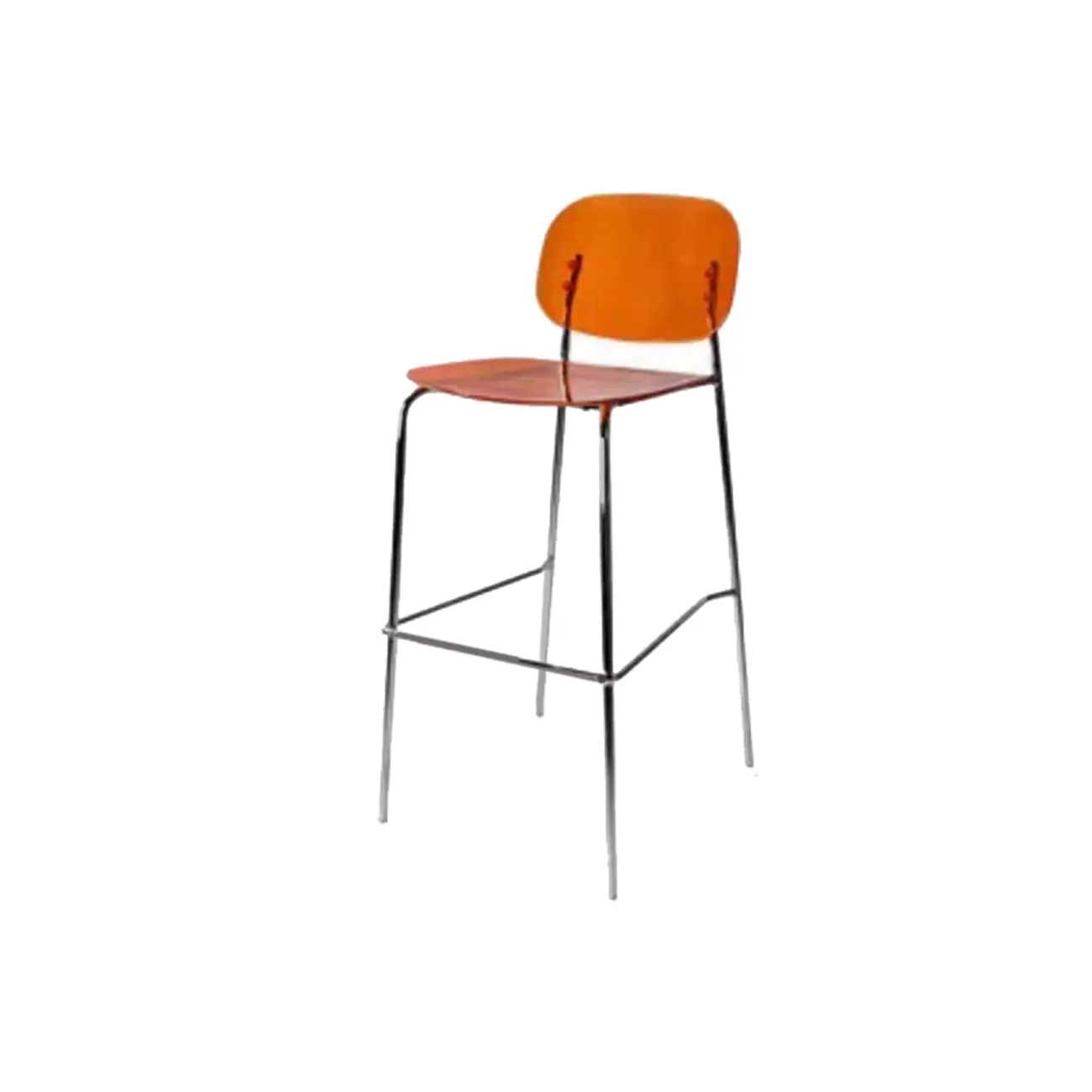 Scandinavian Square Seat Counter Height Acrylic Bar Stools