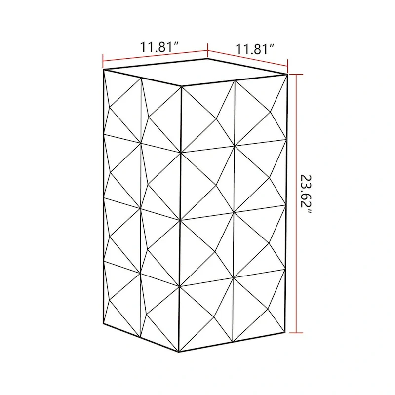 23.62Height Three-dimensional Embossed Pattern Design Retro Coffee Table Retro Furniture