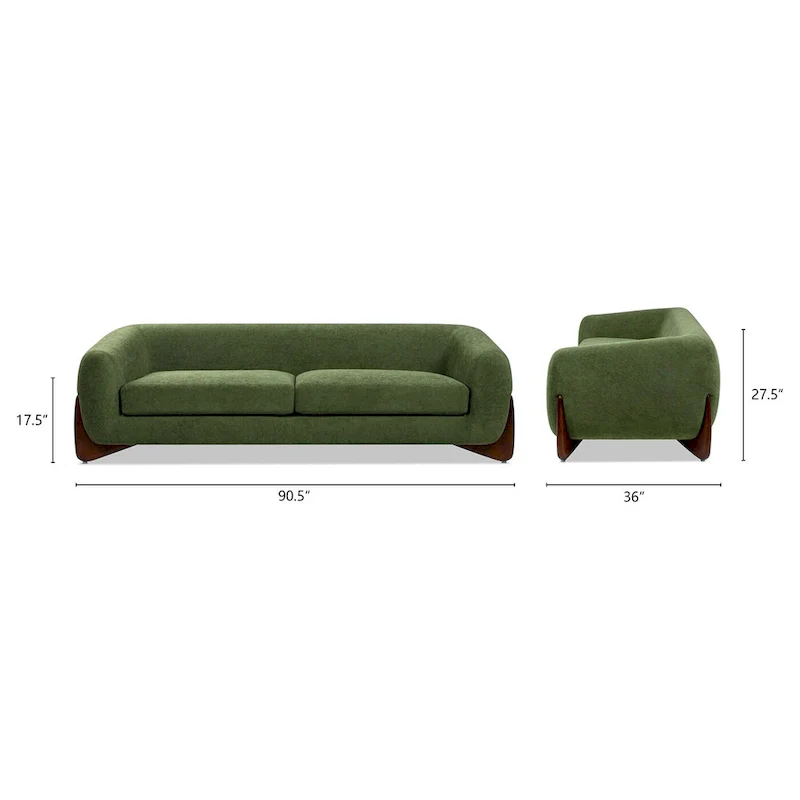 90.5 Sherpa Upholstered Sofa