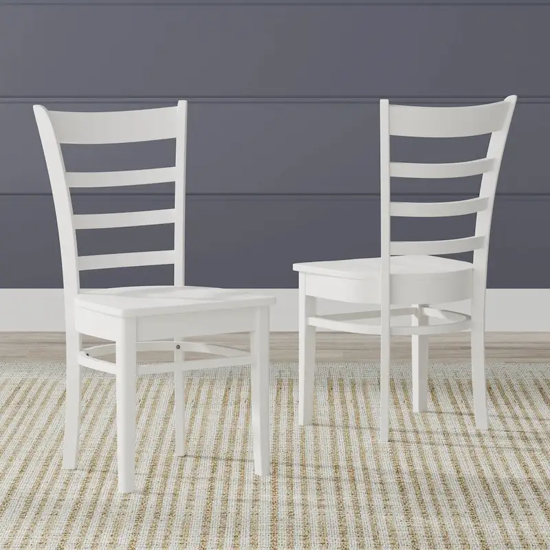 5-Piece Dining Set, 42 Round Drop-Leaf Table and Slat Back Chairs