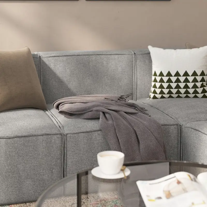 Contemporary Modular Sectional Sofa Armless Middle Chair - 36.75D x 28.25W x 28H