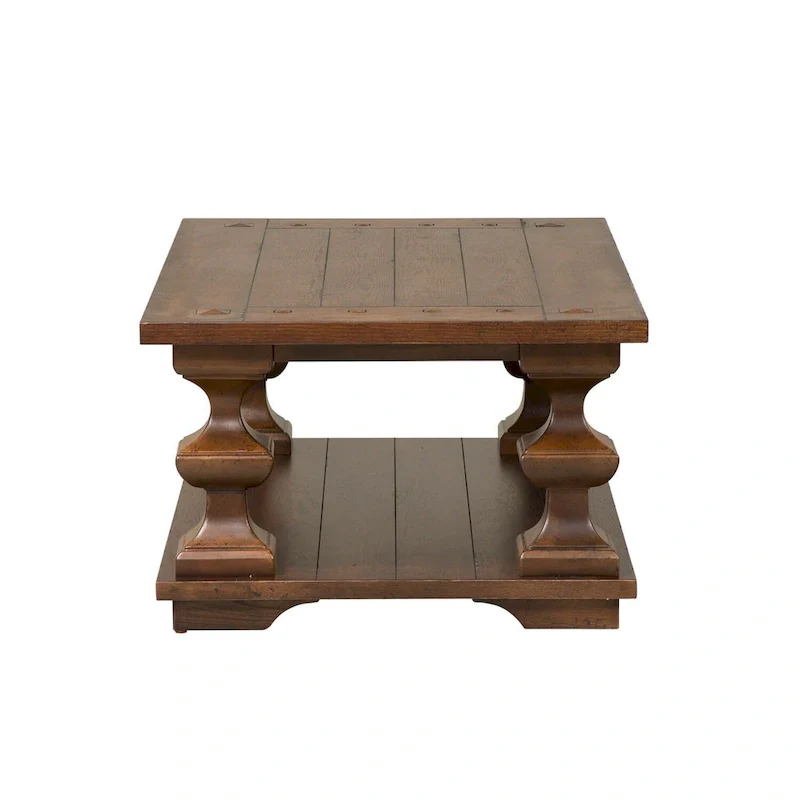 Sedona Kona Brown Cocktail Table with Heavy Oak Planked Top