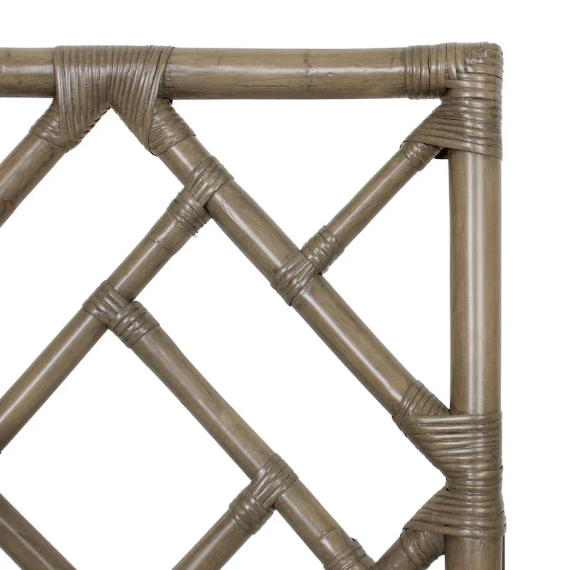 Natural Rattan Handmade Chippendale Cushioned Dining Chairs by East at Main