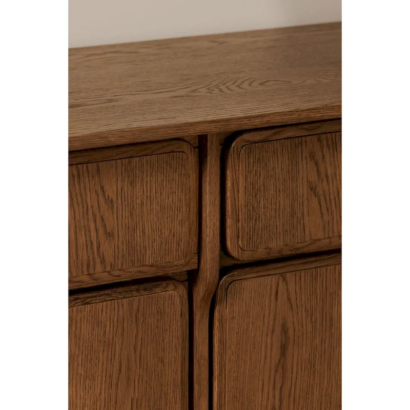 Bastian, Sideboard With drawers, Warm Brown - 78.5W x19.76D x32H