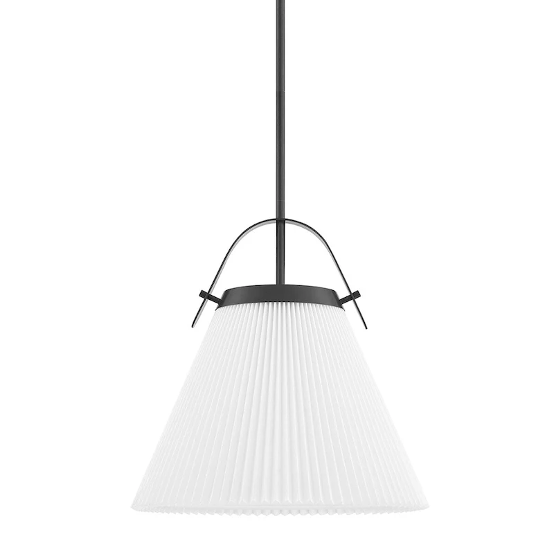 Aldridge 1-Light Small Pendant with Off White Shade