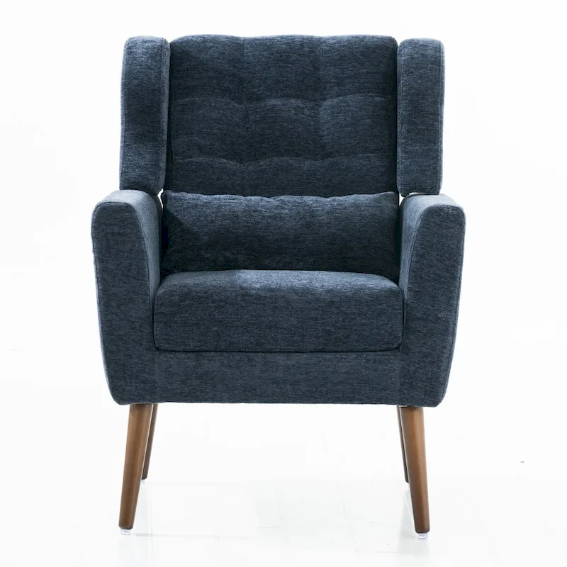 Chenille Fabric Accent Chair with Arm