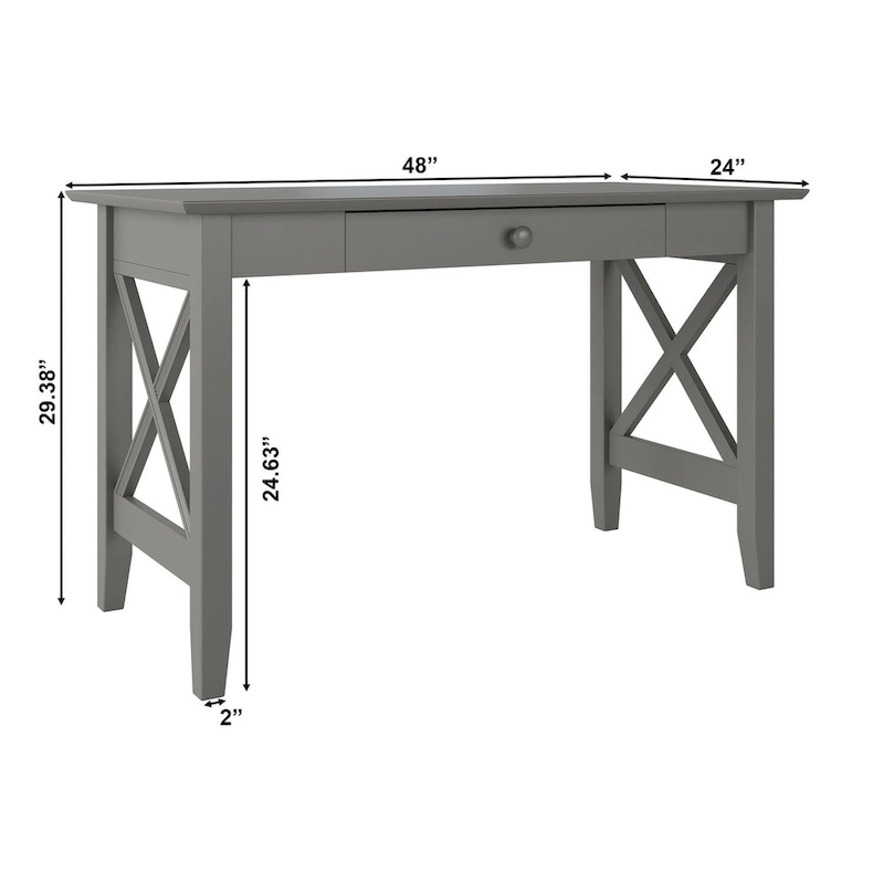 Lexi Writing Desk with Drawer in Grey