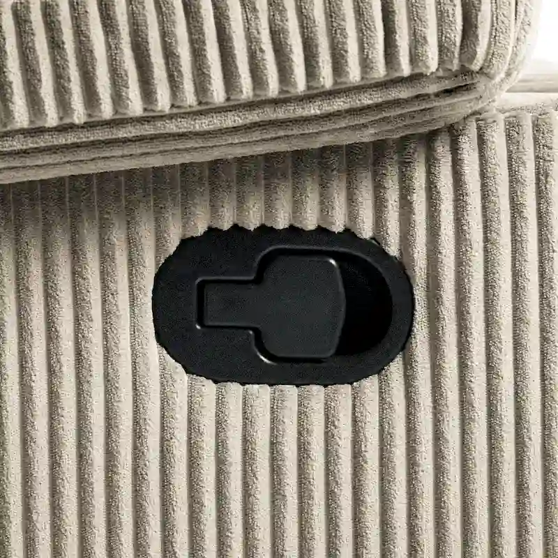 2Set Modern Lounger Upholstered Push Back Manual Recliner Chair