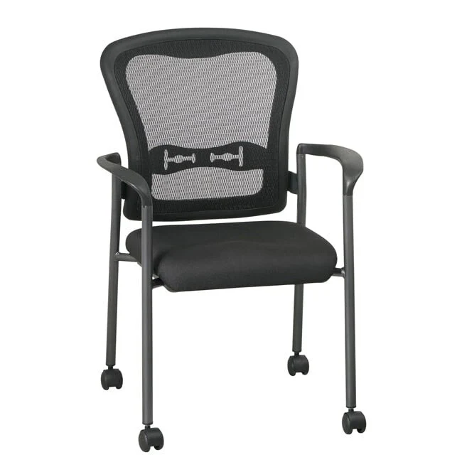 Visitors Chair with Breathable Back with Built-in Lumbar Support