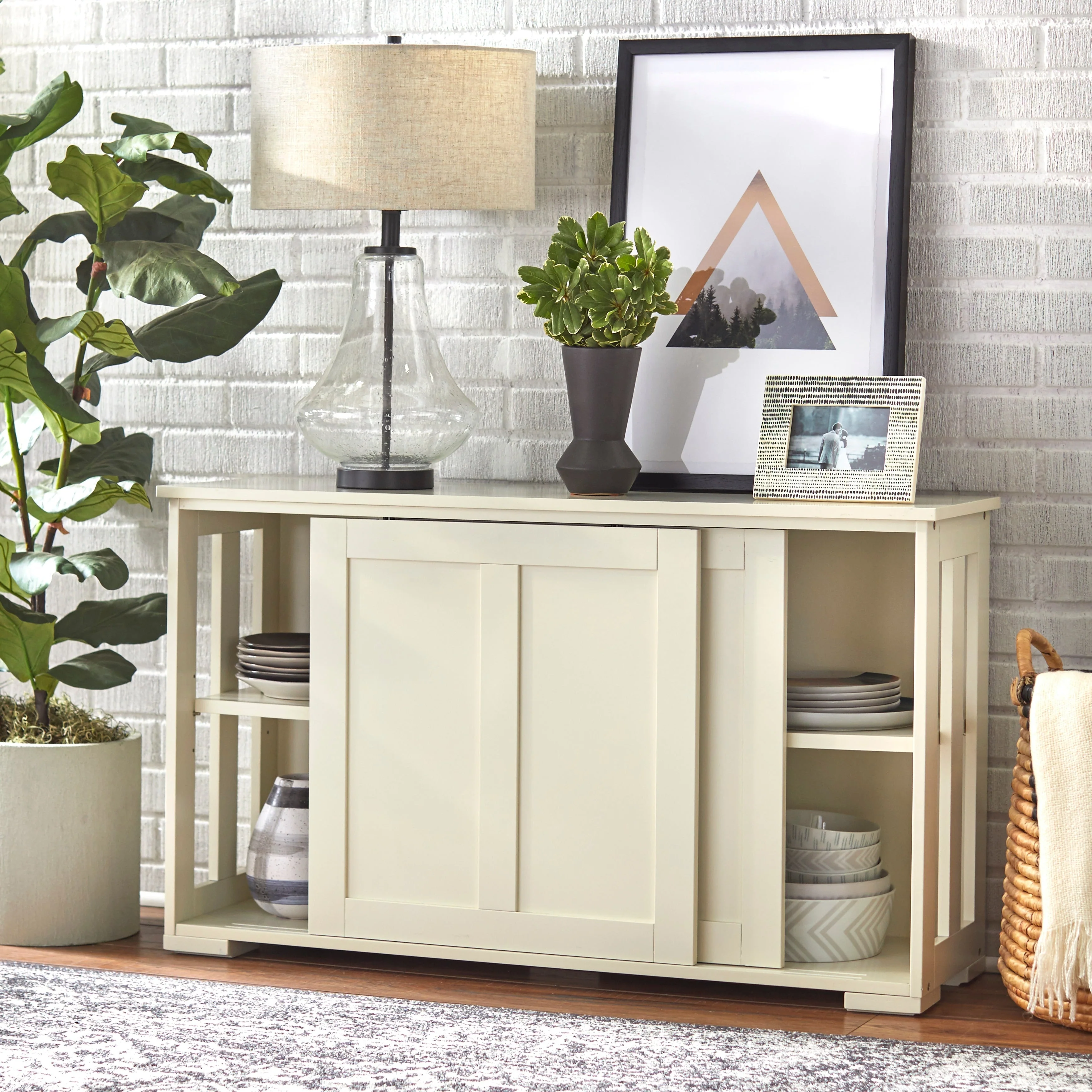 Porch & Den Jefferson Sliding Door Stackable Buffet/Sideboard