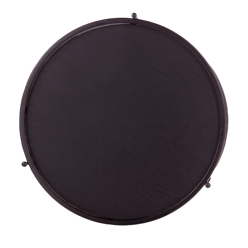 SEI Furniture Vaquero Round Modern Style w/ Shelf Wood Side Table