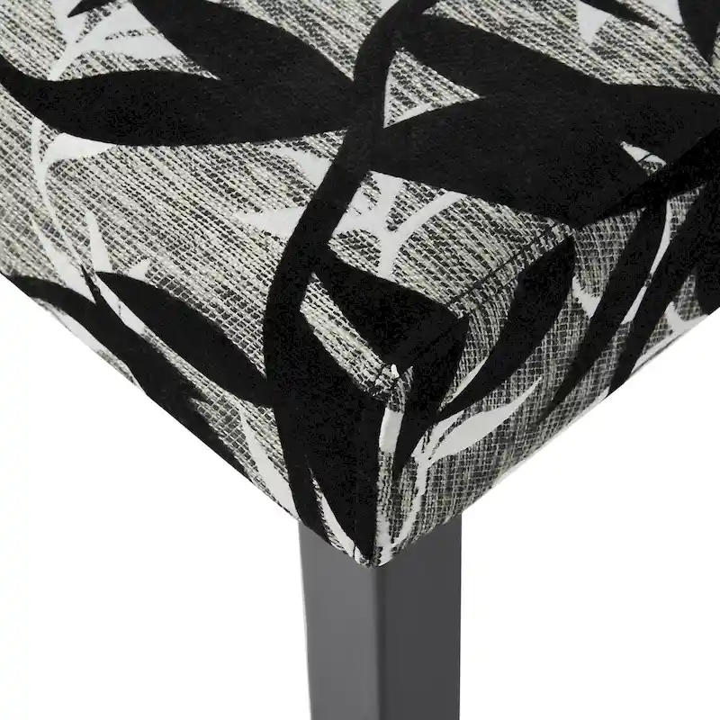 Black and Silver 5-Piece Dining Table and Chairs Set