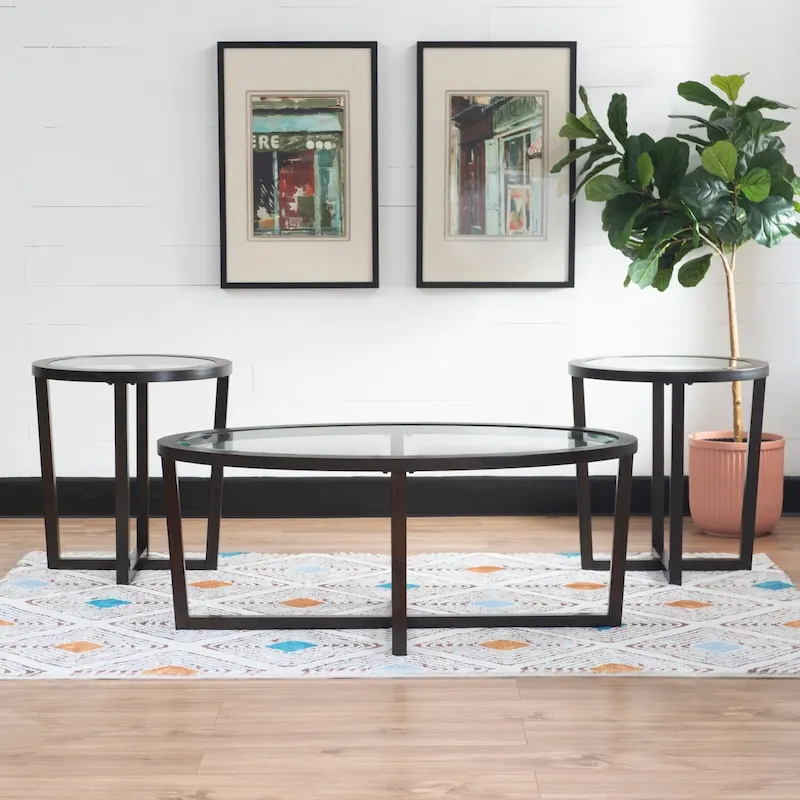 Bowlus 3 Piece Coffee and End Table Set