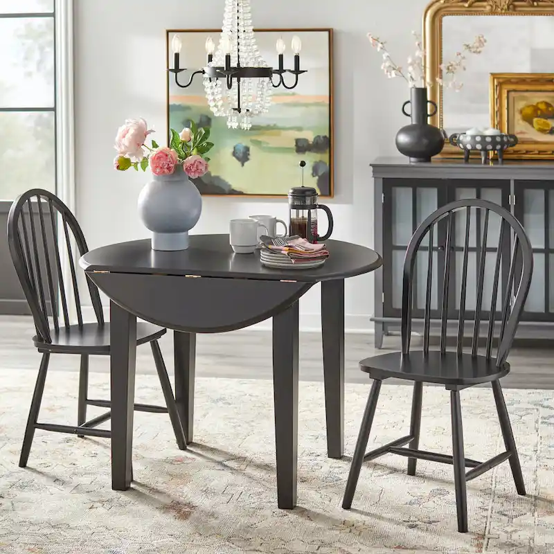 Simple Living Rollo Solid Wood 3-piece Drop-Leaf Dining Set