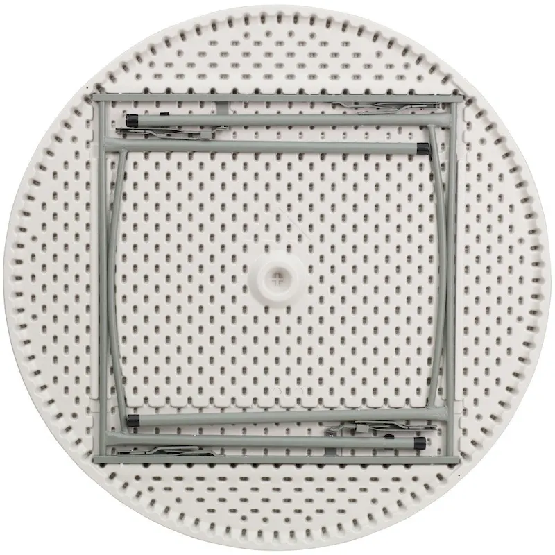 48 Round Granite White Plastic Event and Party Folding Table