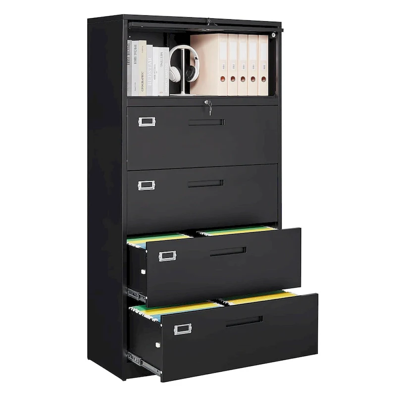 Steel Lateral File Cabinet with Lock
