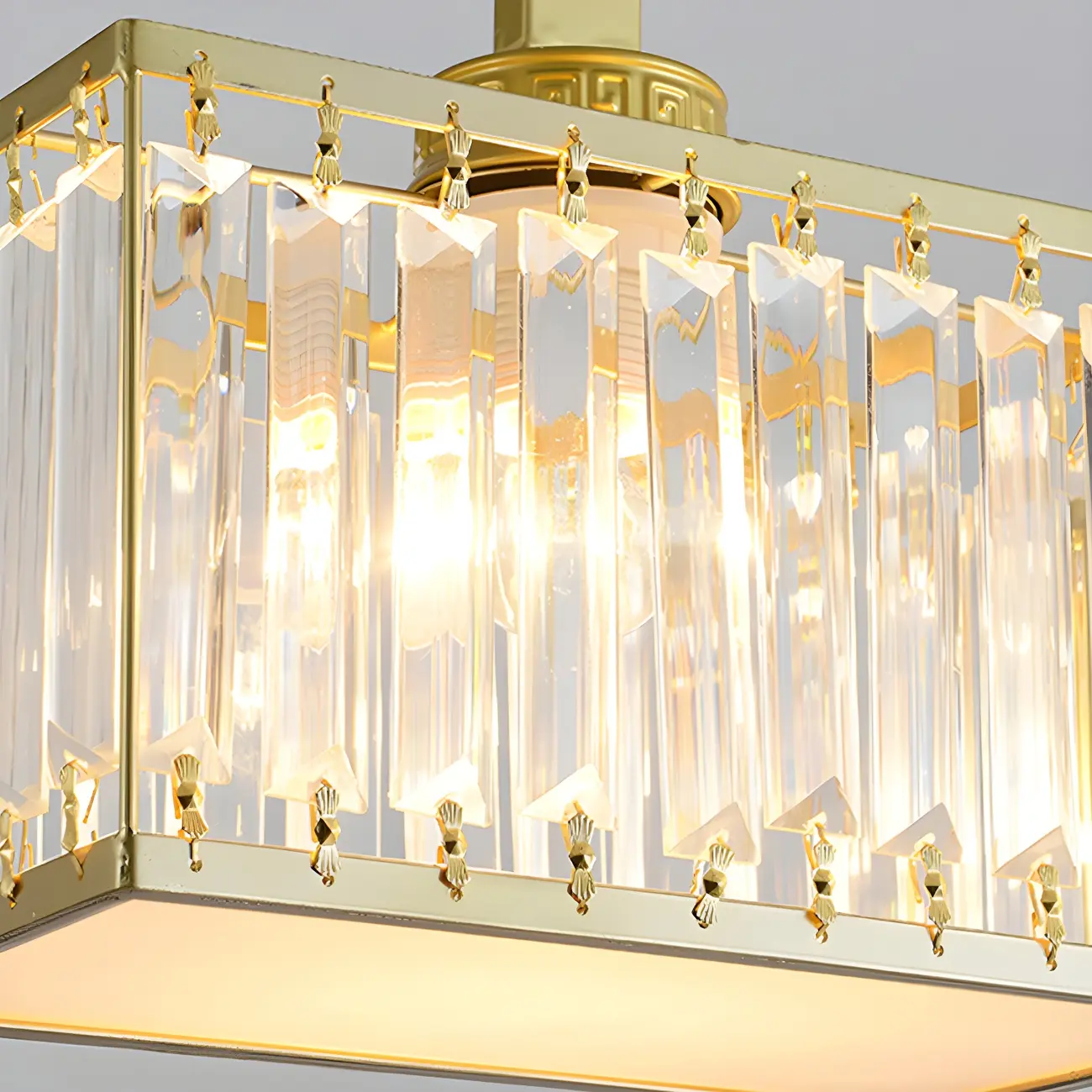 Kitchens Modern Crystal Gold Island Pendant Light