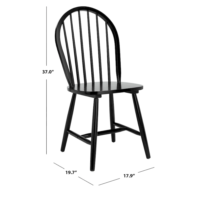 SAFAVIEH Delcie Spindle Oval Back Dining Chair (Set of 2) - 17.9  x 19.7  x 37  - 18Wx20Dx37H