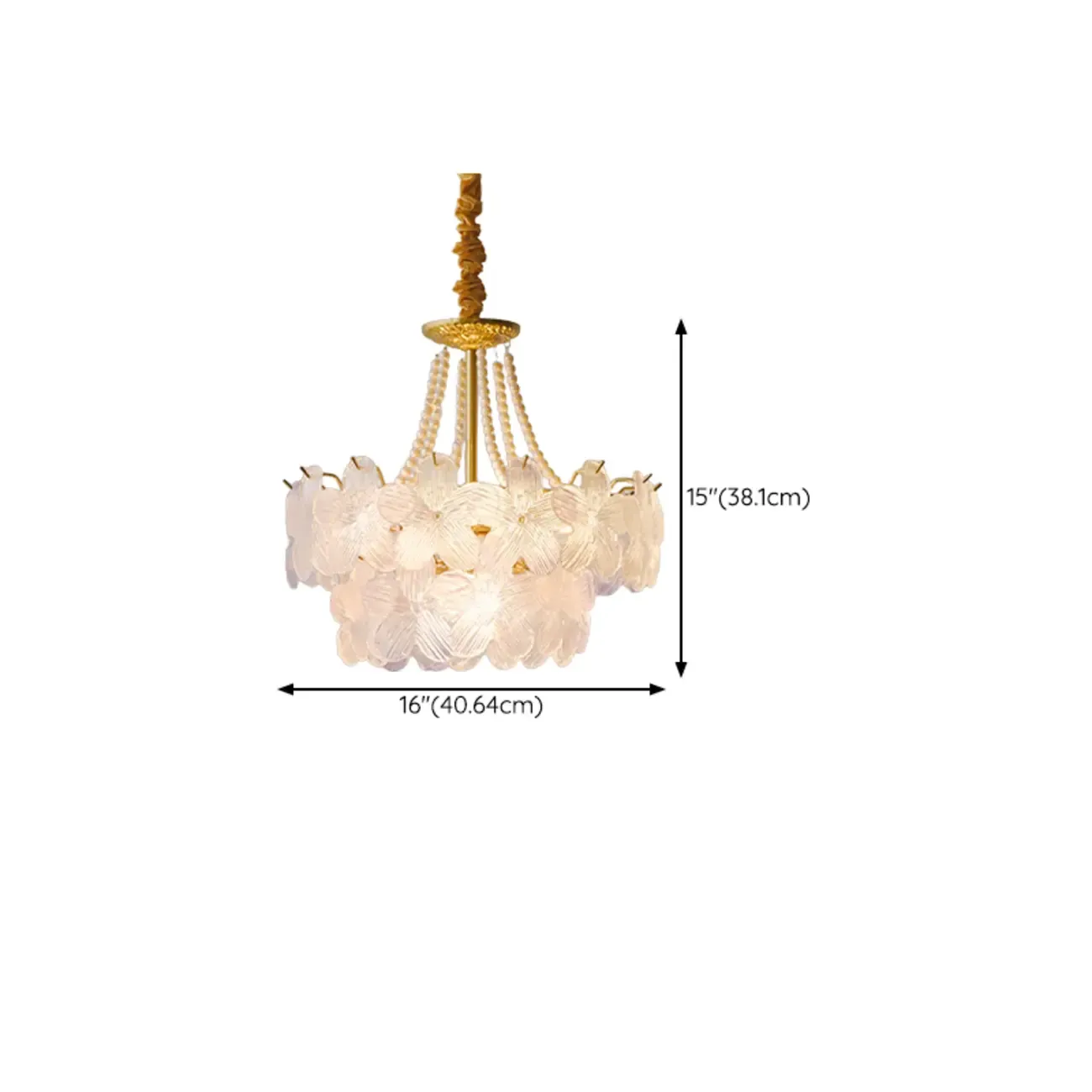 Modern Tier Round Flower Crystal Chandelier