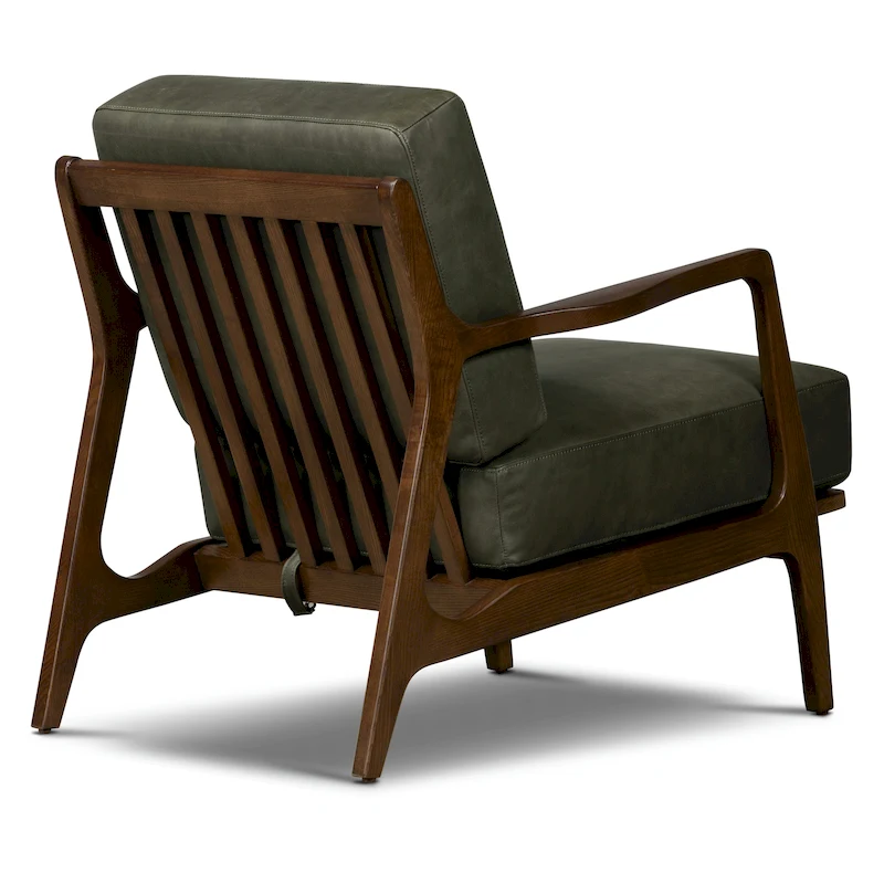 Poly & Bark Verity Leather Lounge Chair - Full Grain Genuine Italian Leather