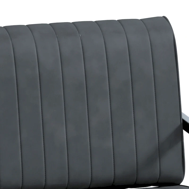 PU Leather Feature Armchair with Thick Padded Backrest