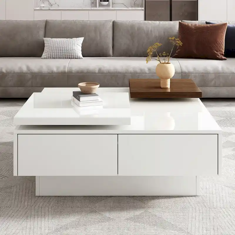 Modern Square Wood Coffee Table