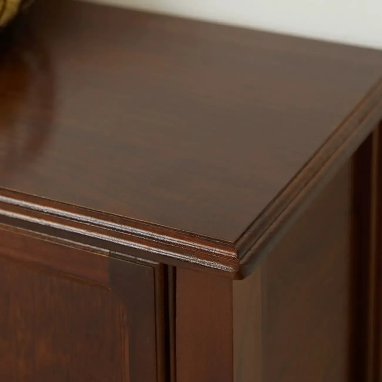 Traditional Brown Wooden Console Table with Drawers