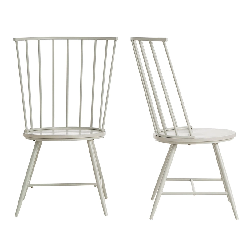 Truman High Back Metal and Wood Spindle Dining Chair (Set of 2) by iNSPIRE Q Modern