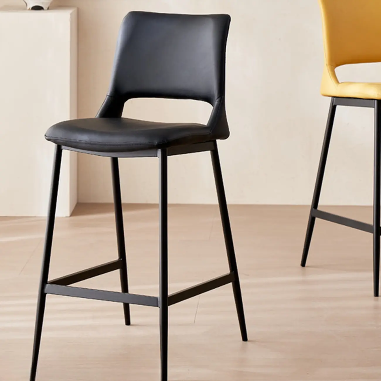 Counter Adjustable Leather Modern Bar Stools