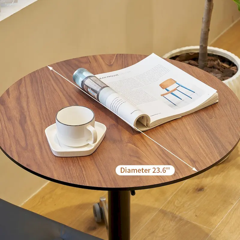 Adjustable Height Bar Table with 360° Swivel - Aluminum Base (24