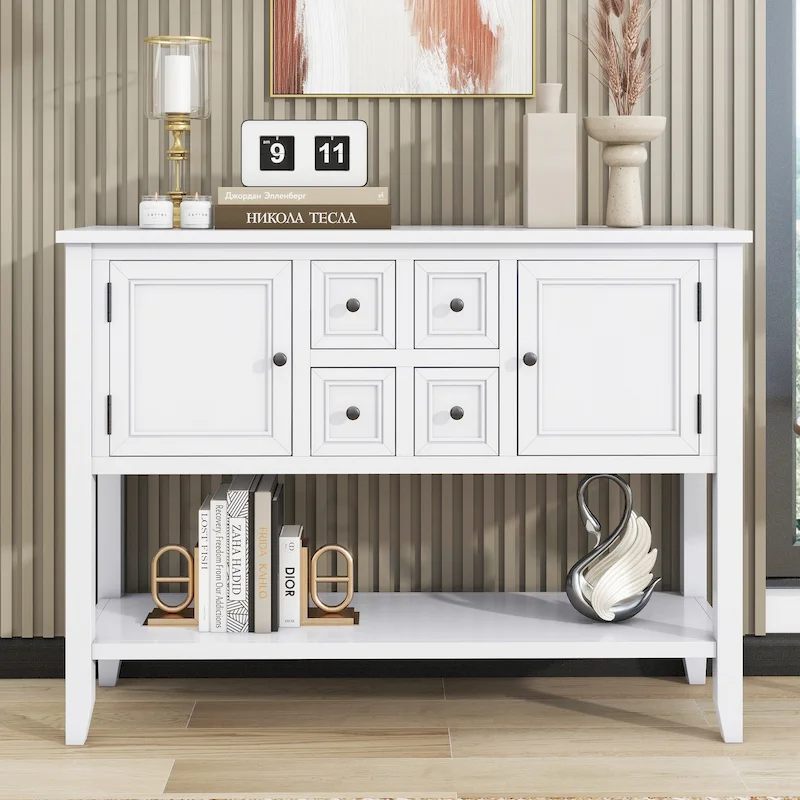 Buffet Sideboard Console Table with Bottom Shelf