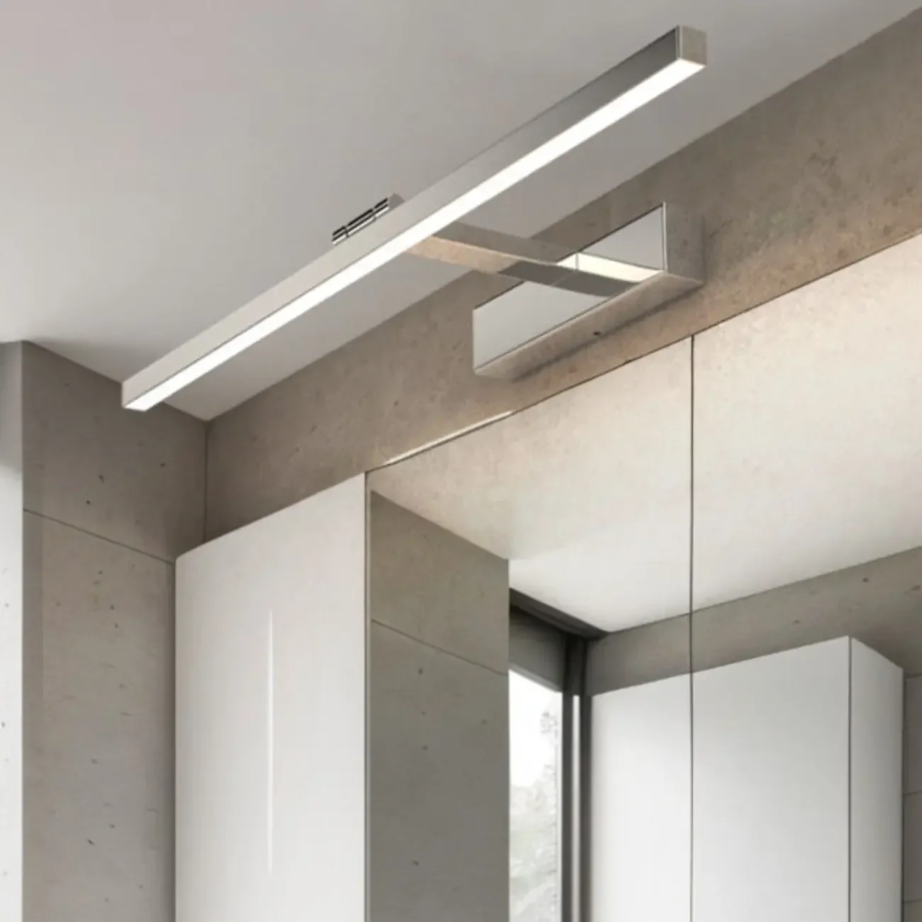 White Linear LED Wall-Mounted Vanity Light with Modern Style