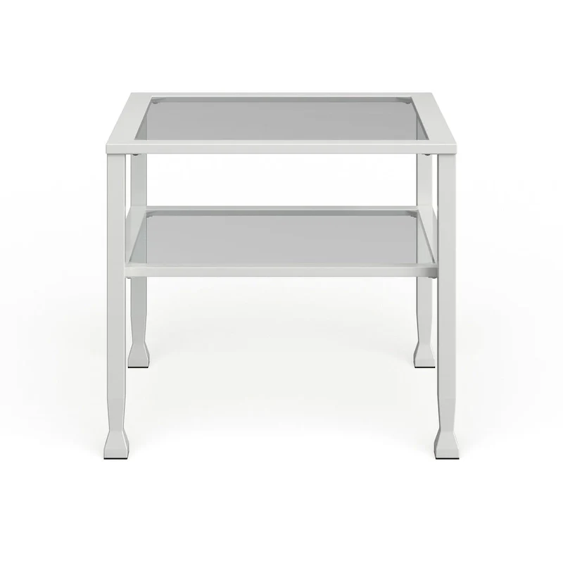 SEI Furniture Jaymes Gold & Metal Glass Top Cocktail Table