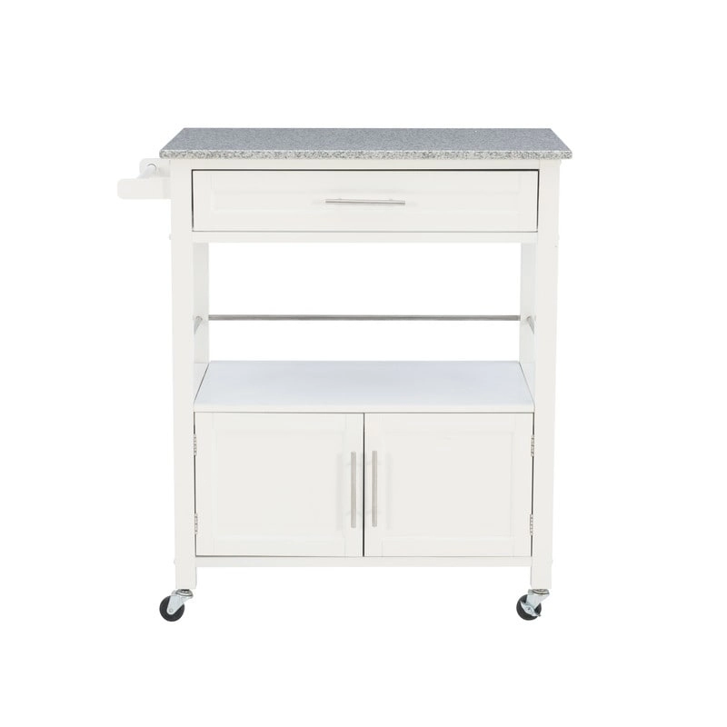 Barbara Rolling Mobile Kitchen Cart with Granite Top