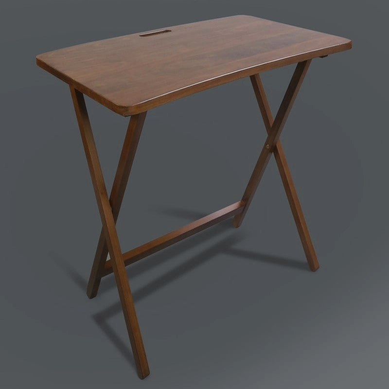 Copper Grove Goosefoot Folding TV Tray Table with Solid Hardwood