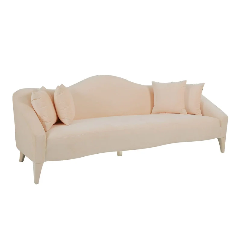 Naya Velvet Sofa - 96W x 36.2D x 34.3H - 96W x 36.2D x 34.3H