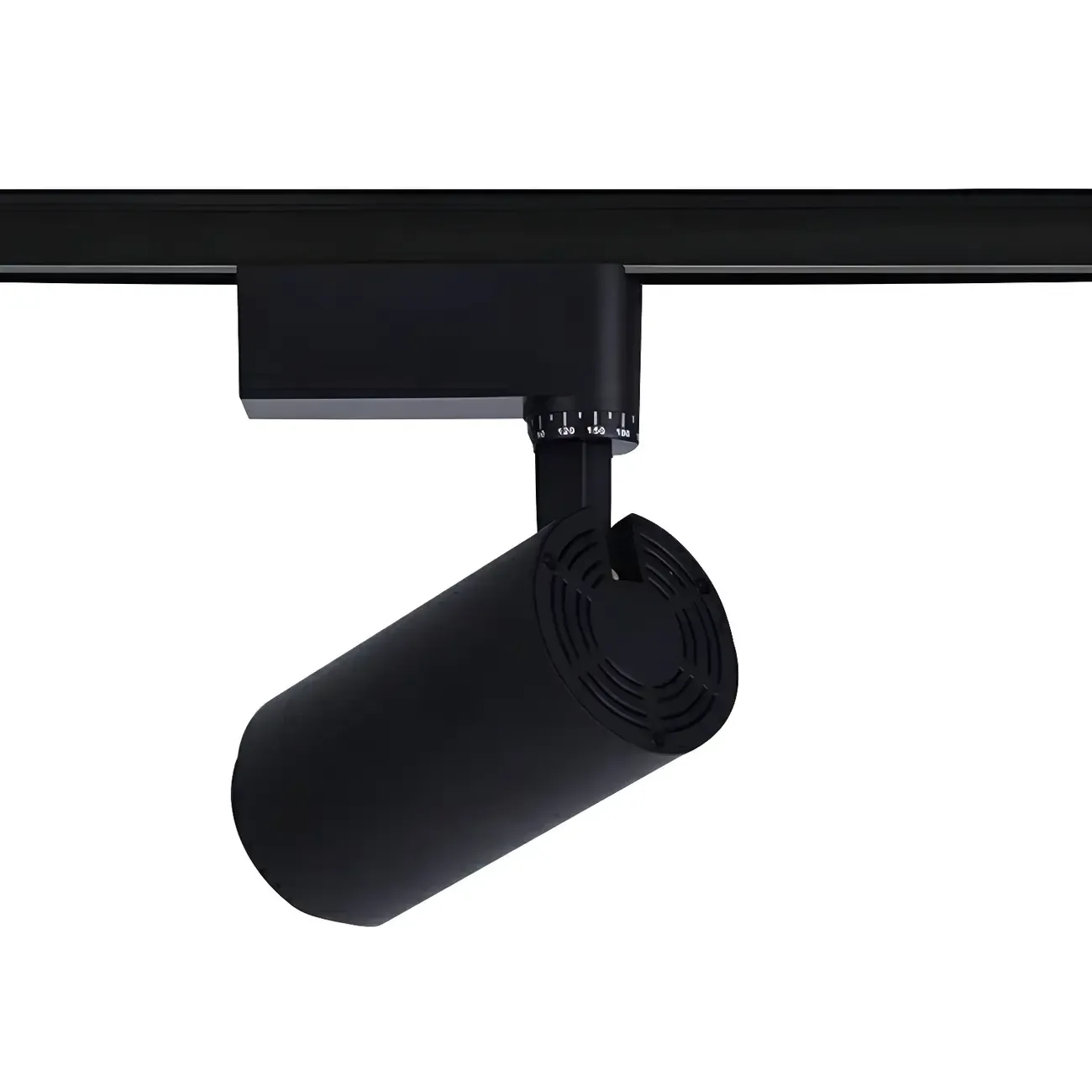 Simple 3-Light Cylinder Metal Black LED Track Light